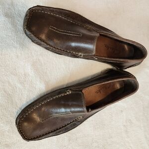 Men's Leather English Driving Loafers in Size 10M